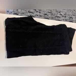 black knit leggings